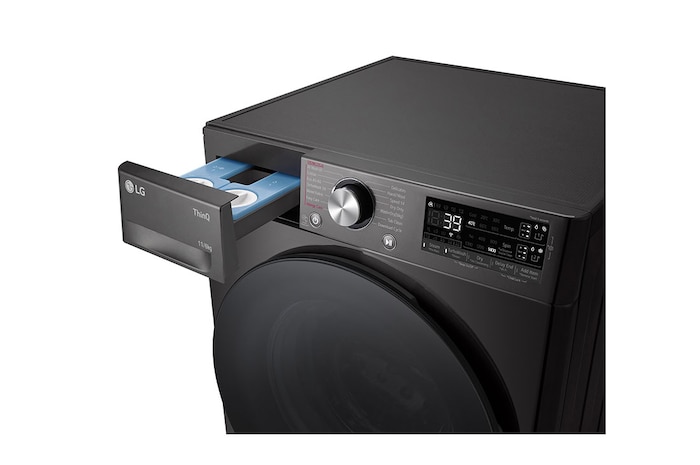 LG 11 kg / 6 kg Tvättmaskin/Torktumlare(Svart) - Auto Dose, Steam, Energiklass A/D, TurboWash™360, AI DD™, Smart Diagnosis™ med Wi-Fi, CV94E7S2QA