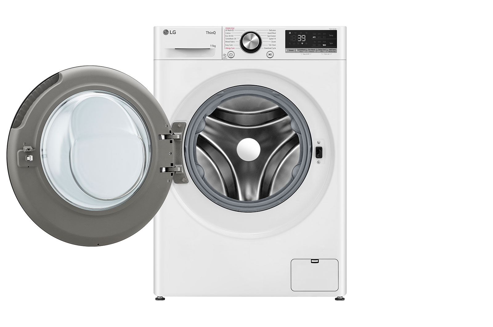 LG 11 kg Tvättmaskin(Vit) - Steam, Energiklass A, TurboWash360™, AI DD™, Smart Diagnosis™ med Wi-Fi, F6Y7EYPYW