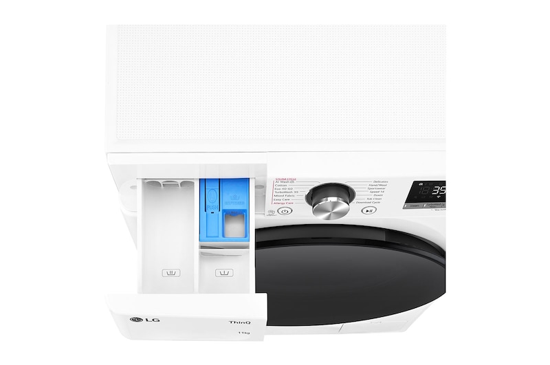 LG 11 kg Tvättmaskin(Vit) - Steam, Energiklass A, TurboWash360™, AI DD™, Smart Diagnosis™ med Wi-Fi, F6Y7EYPYW