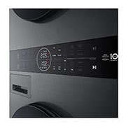 LG 12 kg / 10 kg WashTower(Svart) -  Energiklass A/A+++, Steam, TurboWash™360, AI DD™, Dual Inverter Heatpump™, WT1210BBF