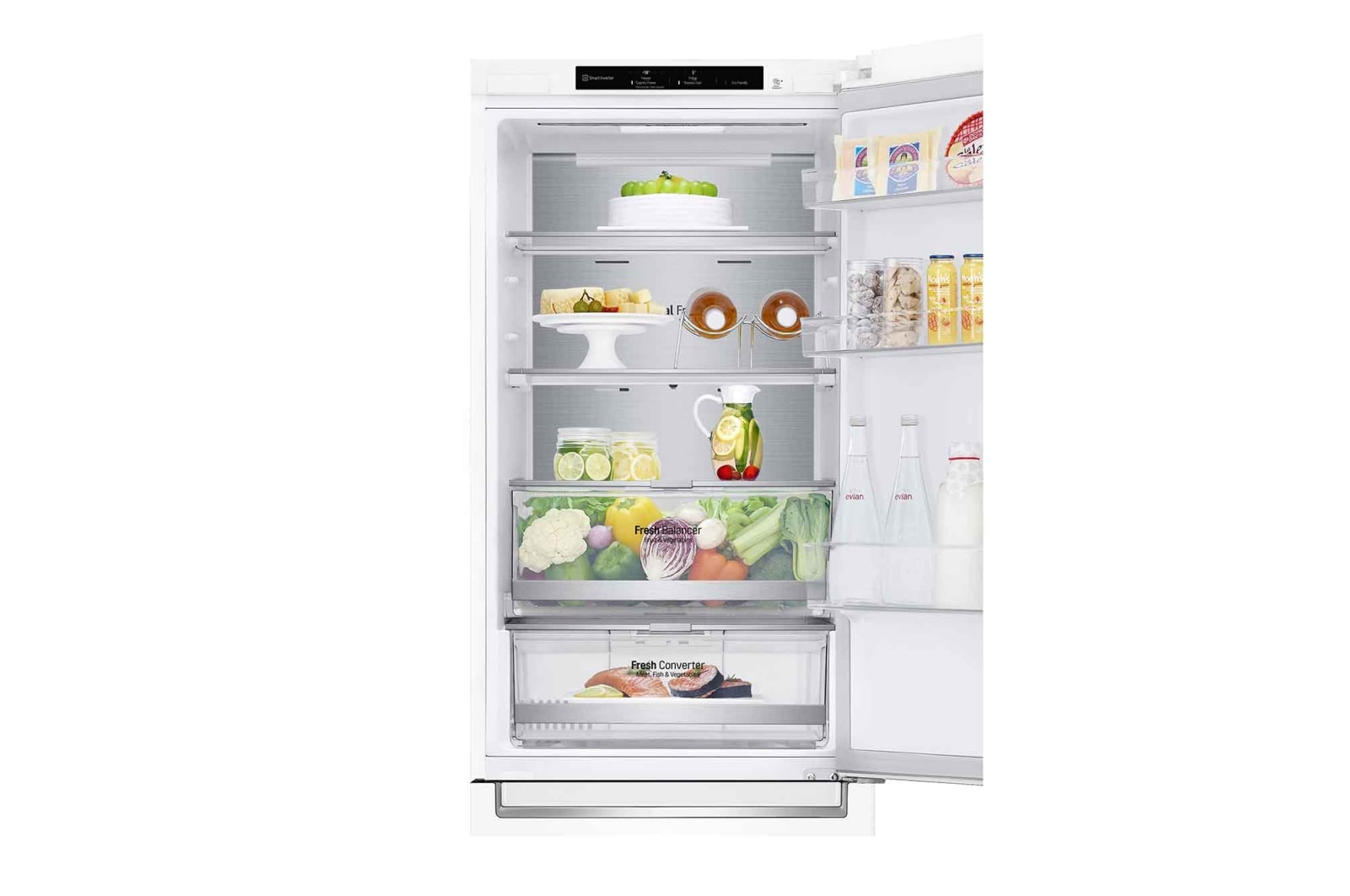 LG 1.86M 341L Kombinerad kyl/frys(Vit) - Energiklass C, Door Cooling™, ELB81SWVCP1