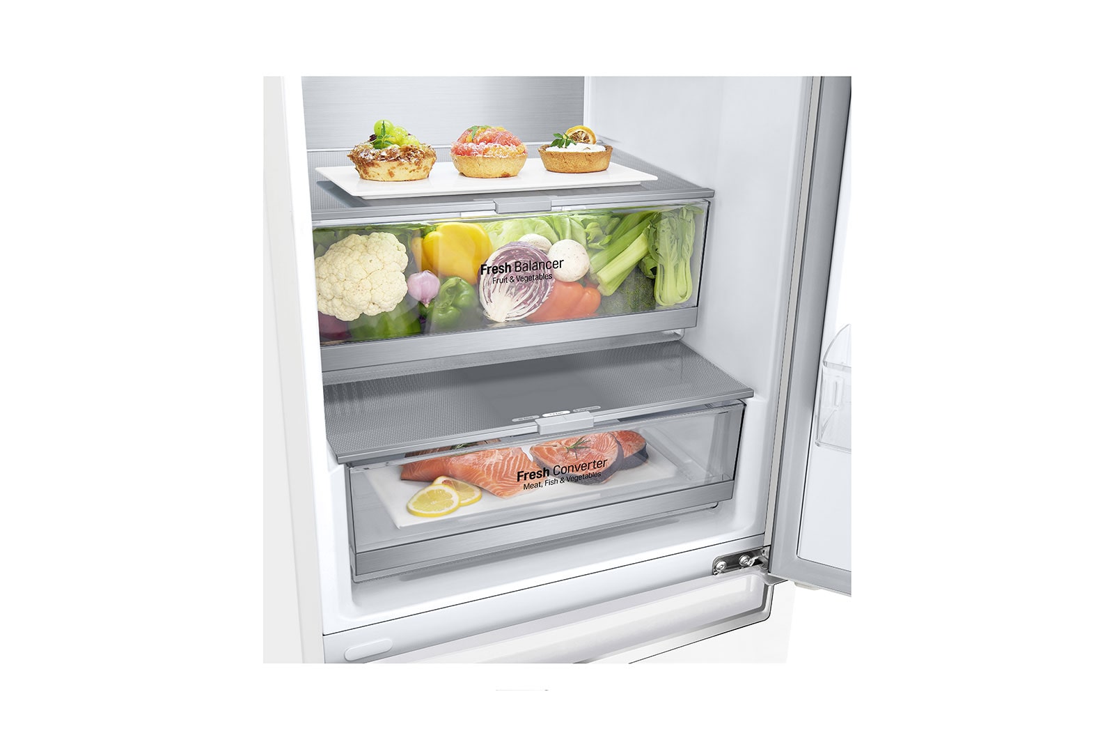 LG 1.86M 341L Kombinerad kyl/frys(Vit) - Energiklass C, Door Cooling™ , ELB81SWVCP