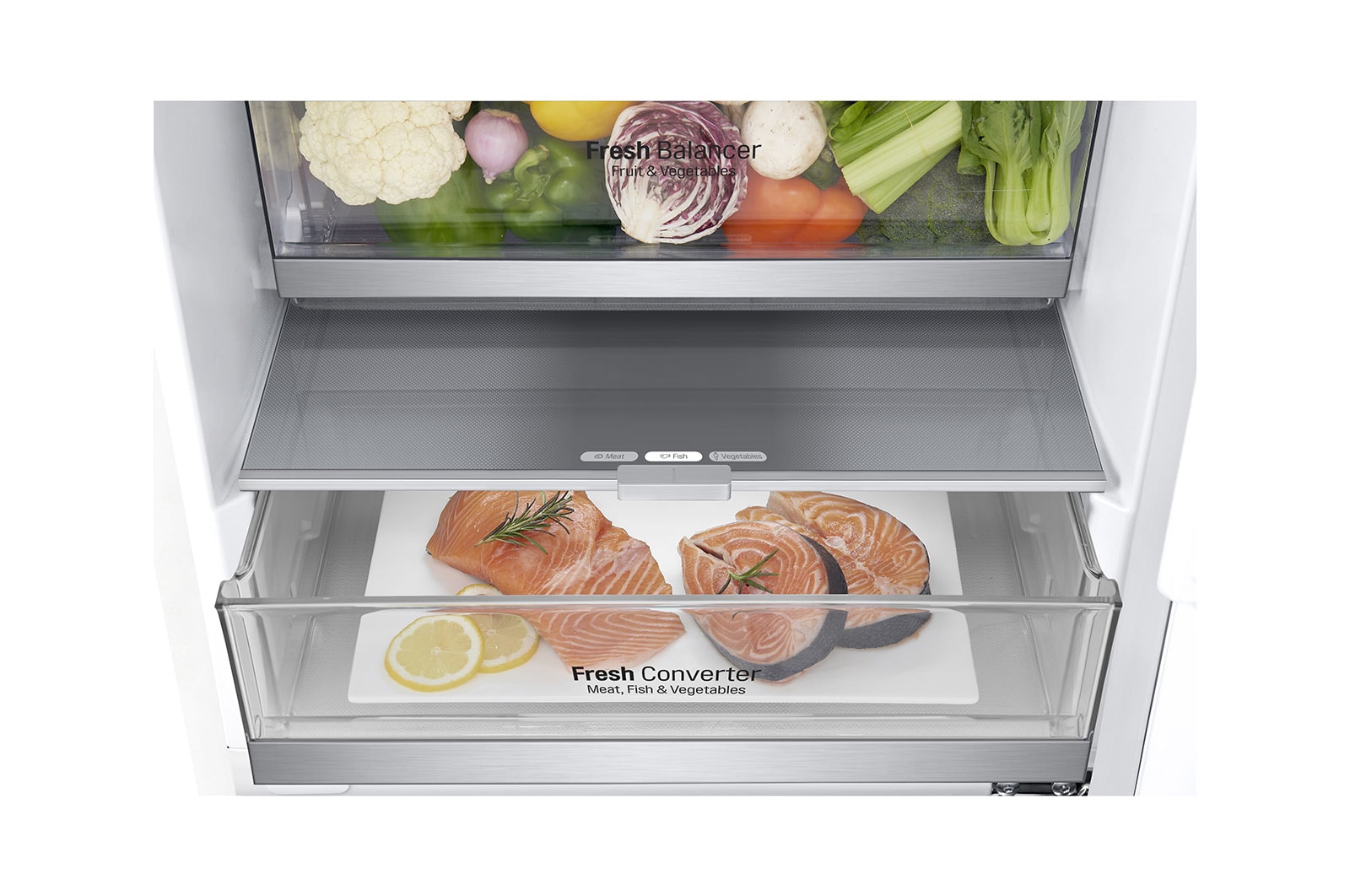 LG 1.86M 341L Kombinerad kyl/frys(Vit) - Energiklass C, Door Cooling™ , ELB81SWVCP