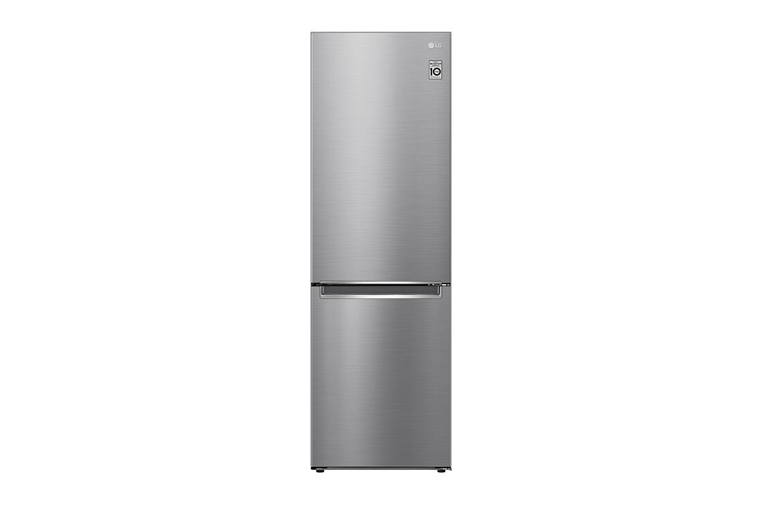 LG 1.86M 341L Kombinerad kyl/frys(Shiny Steel) - Energiklass D, Nature Fresh, Door Cooling+™ och Smart Diagnosis™, GBB61PZGGN