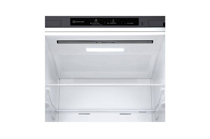 LG 1.86M 341L Kombinerad kyl/frys(Shiny Steel) - Energiklass D, Nature Fresh, Door Cooling+™ och Smart Diagnosis™, GBB61PZGGN