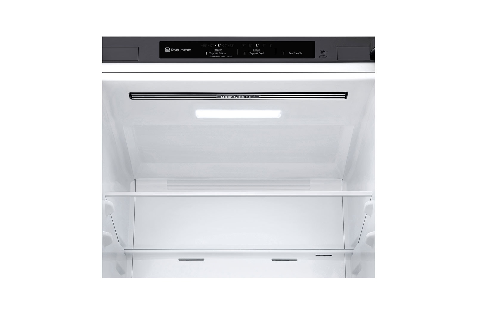 LG 1.86M 341L Kombinerad kyl/frys(Shiny Steel) - Energiklass D, Nature Fresh, Door Cooling+™ och Smart Diagnosis™, GBB61PZGGN