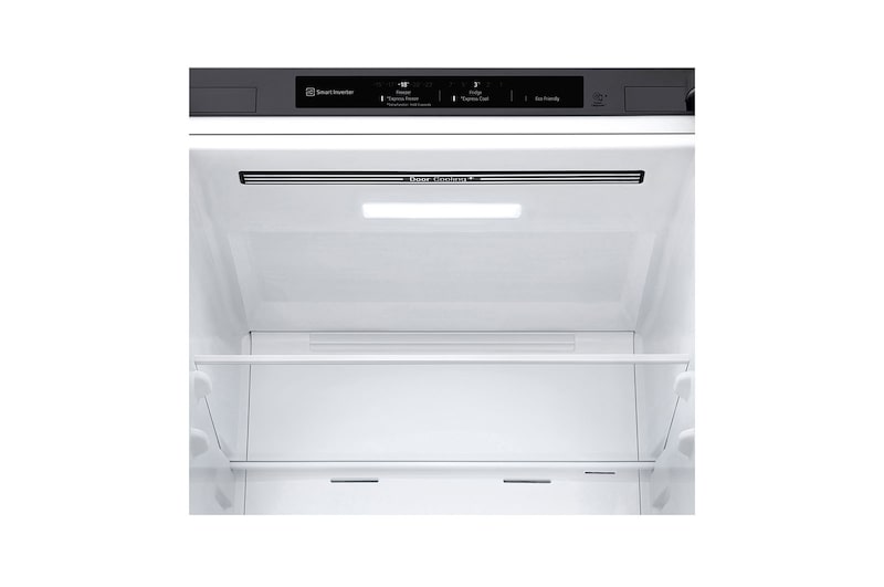 LG 1.86M 341L Kombinerad kyl/frys(Shiny Steel) - Energiklass D, Nature Fresh, Door Cooling+™ och Smart Diagnosis™, GBB61PZGGN