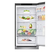 LG 1.86M 341L Kombinerad kyl/frys(Shiny Steel) - Energiklass D, Nature Fresh, Door Cooling+™ och Smart Diagnosis™, GBB61PZGGN