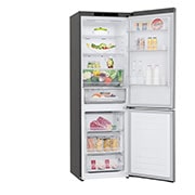 LG 1.86M 341L Kombinerad kyl/frys(Shiny Steel) - Energiklass D, Nature Fresh, Door Cooling+™ och Smart Diagnosis™, GBB61PZGGN