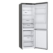 LG 1.86M 341L Kombinerad kyl/frys(Shiny Steel) - Energiklass D, Nature Fresh, Door Cooling+™ och Smart Diagnosis™, GBB61PZGGN