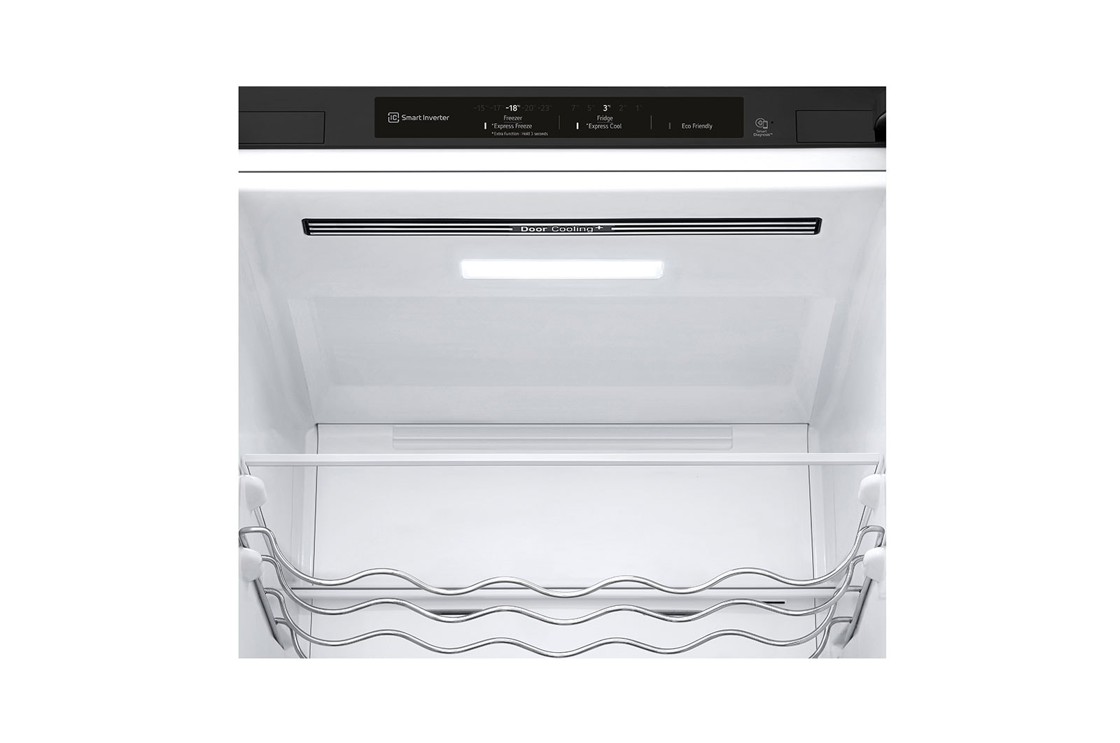 LG 2.03M 384L Kombinerad kyl/frys(Matte Black Stainless Steel) - Energiklass D, Nature Fresh, Door Cooling+™ och Smart Diagnosis™, GBB62MCGGN