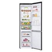 LG 2.03M 384L Kombinerad kyl/frys(Matte Black Stainless Steel) - Energiklass D, Nature Fresh, Door Cooling+™ och Smart Diagnosis™, GBB62MCGGN