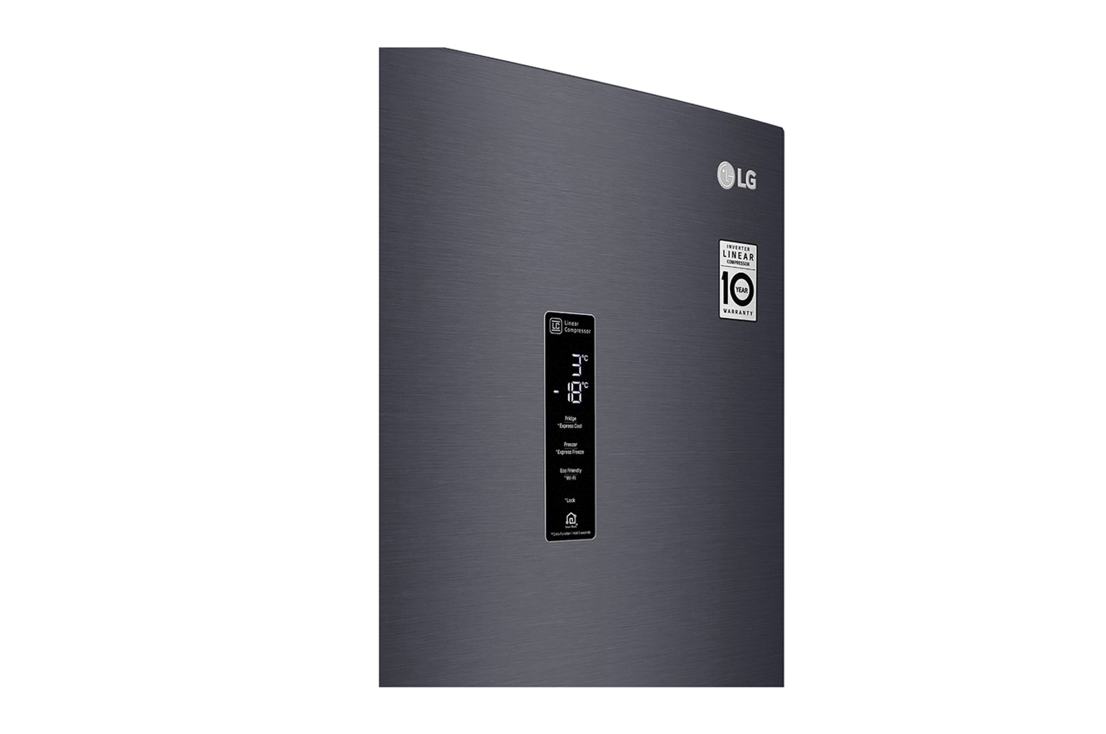 LG 1.86M 341L Kombinerad kyl/frys(Matte Black) - Energiklass E, Door Cooling™ och Smart Diagnosis™ med Wi-Fi, GBB71MCDMN