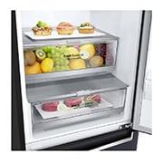 LG 1.86M 341L Kombinerad kyl/frys(Matte Black) - Energiklass E, Door Cooling™ och Smart Diagnosis™ med Wi-Fi, GBB71MCDMN