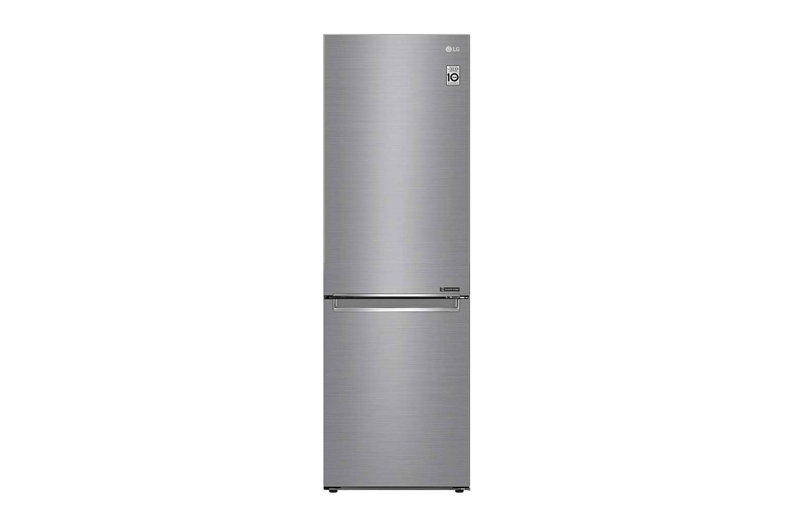 LG 1.86M 341L Kombinerad kyl/frys(Shiny Steel) - Energiklass E, Door Cooling™, GBB71PZEMN