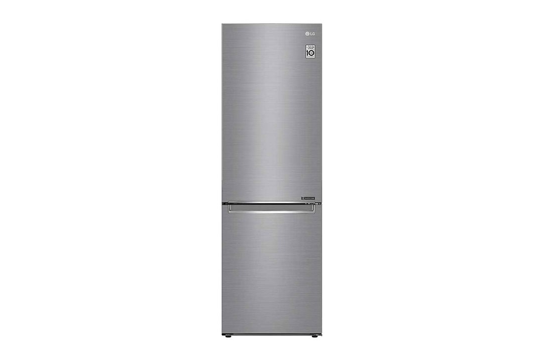 LG 1.86M 341L Kombinerad kyl/frys(Shiny Steel) - Energiklass E, Door Cooling™, GBB71PZEMN