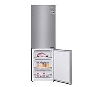 LG 1.86M 341L Kombinerad kyl/frys(Shiny Steel) - Energiklass E, Door Cooling™, GBB71PZEMN