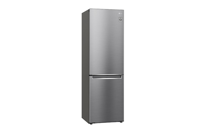 LG 1.86M 341L Kombinerad kyl/frys(Shiny Steel) - Energiklass D, Door Cooling™ och Smart Diagnosis™, GBB71PZVGN