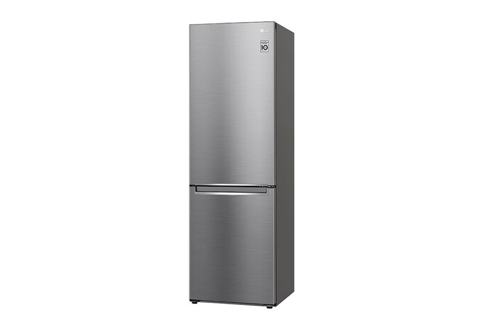 LG 1.86M 341L Kombinerad kyl/frys(Shiny Steel) - Energiklass D, Door Cooling™ och Smart Diagnosis™, GBB71PZVGN