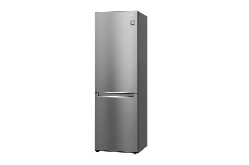 LG 1.86M 341L Kombinerad kyl/frys(Shiny Steel) - Energiklass D, Door Cooling™ och Smart Diagnosis™, GBB71PZVGN