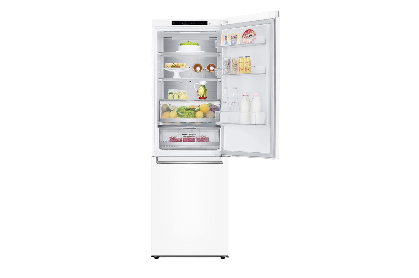 LG 1.86M 341L Kombinerad kyl/frys(Vit) - Energiklass D, Door Cooling™ och Smart Diagnosis™, GBB71SWVGN