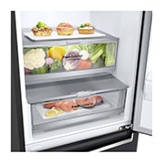 LG 2.03M 384L Kombinerad kyl/frys(Matte Black) - Energiklass D, Door Cooling™, GBB72MCEGN
