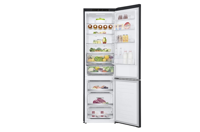 LG 2.03M 384L Kombinerad kyl/frys(Matte Black) - Energiklass D, Door Cooling™, GBB72MCEGN