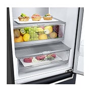 LG 2.03M 384L Kombinerad kyl/frys(Matte Black) - Energiklass D, Door Cooling™ och Smart Diagnosis™ med Wi-Fi, GBB72MCUFN