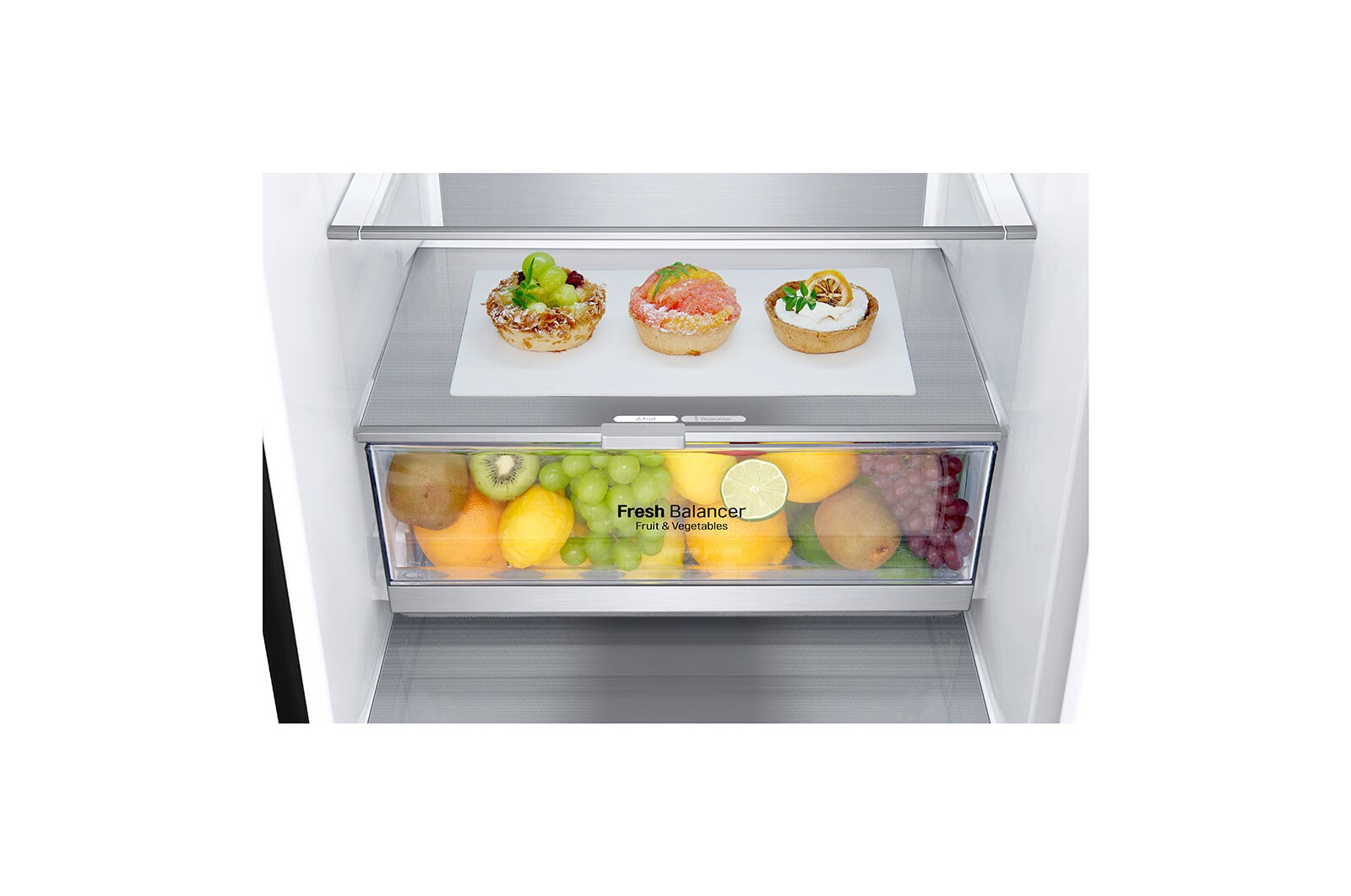 LG 2.03M 384L Kombinerad kyl/frys(Matte Black) - Energiklass D, Door Cooling™ och Smart Diagnosis™ med Wi-Fi, GBB72MCUFN