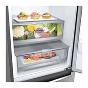 LG 2.03M 384L Kombinerad kyl/frys(Shiny Steel) - Energiklass D, Door Cooling™, GBB72PZEGN