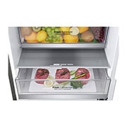 LG 2.03M 384L Kombinerad kyl/frys(Shiny Steel) - Energiklass D, Door Cooling™, GBB72PZEGN