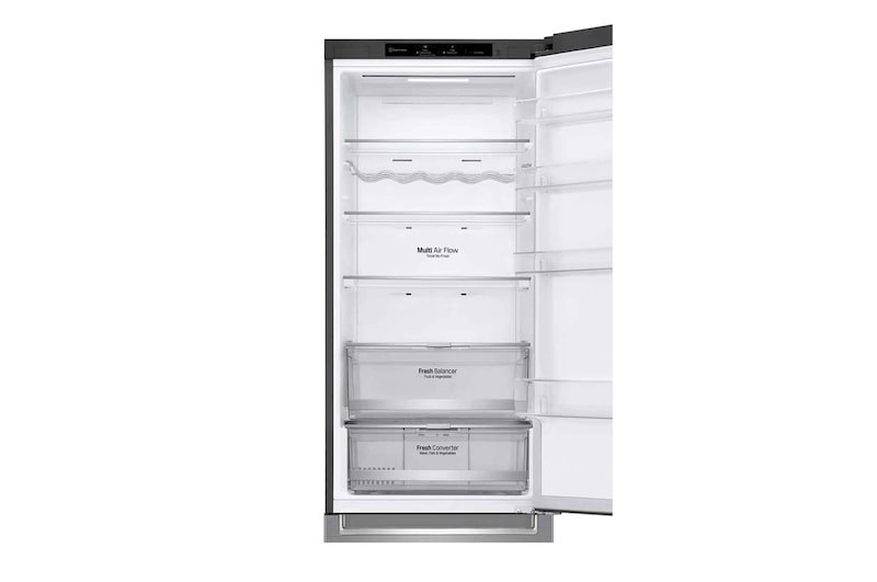 LG 2.03M 384L Kombinerad kyl/frys(Shiny Steel) - Energiklass D, Door Cooling™, GBB72PZEGN