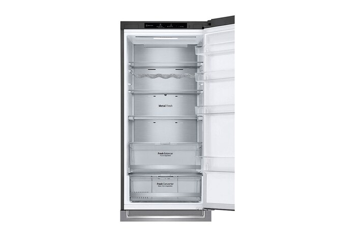 LG 2.03M 384L Kombinerad kyl/frys(Shiny Steel) - Energiklass D, Door Cooling™ och Smart Diagnosis™ , GBB72PZVGN