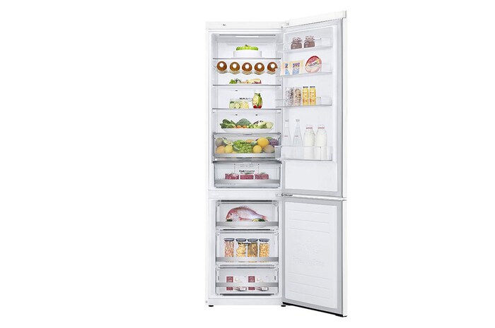 LG 2.03M 384L Kombinerad kyl/frys(Vit) - Energiklass E, Door Cooling™ och Smart Diagnosis™ med Wi-Fi, GBB72SWDMN