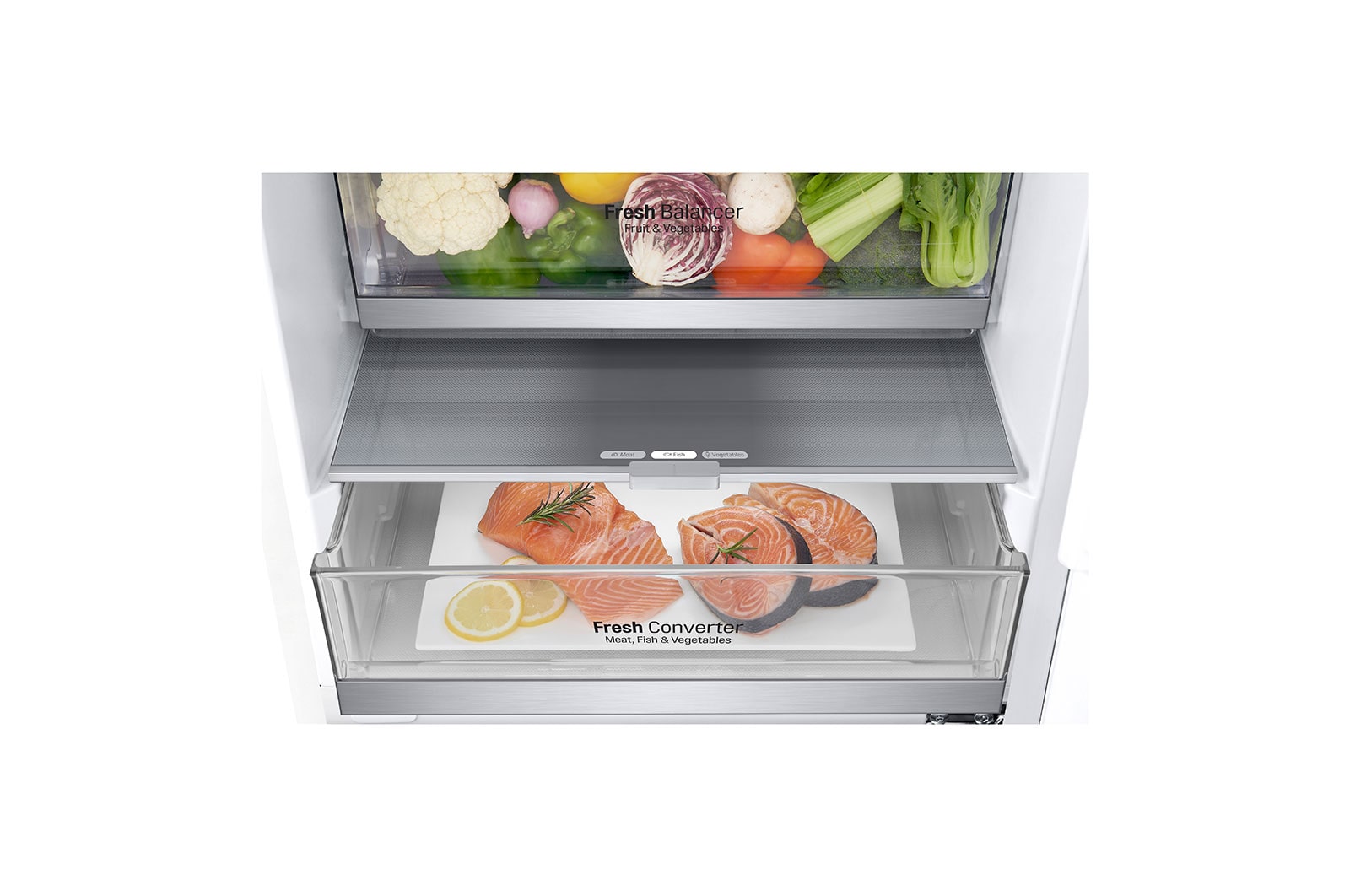 LG 2.03M 384L Kombinerad kyl/frys(Vit) - Energiklass D, Door Cooling™, GBB72SWVGN