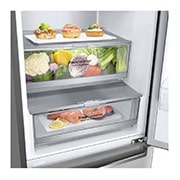 LG 2.03M 384L Kombinerad kyl/frys(Stainless Steel) - Energiklass B, Door Cooling™ och Smart Diagnosis™ med Wi-Fi, GBB92STABP