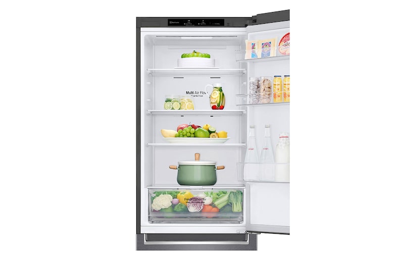 LG GBP61DSPGN 1.86M 341L Kombinerad kyl/frys(Dark Silver) - Energiklass D, Door Cooling™och Smart Diagnosis™, GBP61DSPGN