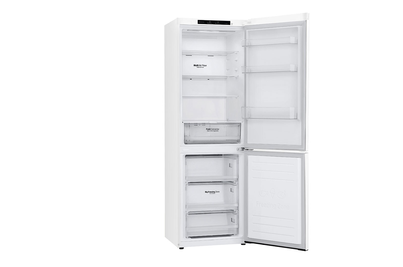 LG GBP61SWPGN 1.86M 341L Kombinerad kyl/frys(Vit) - Energiklass D, Door Cooling™och Smart Diagnosis™, GBP61SWPGN