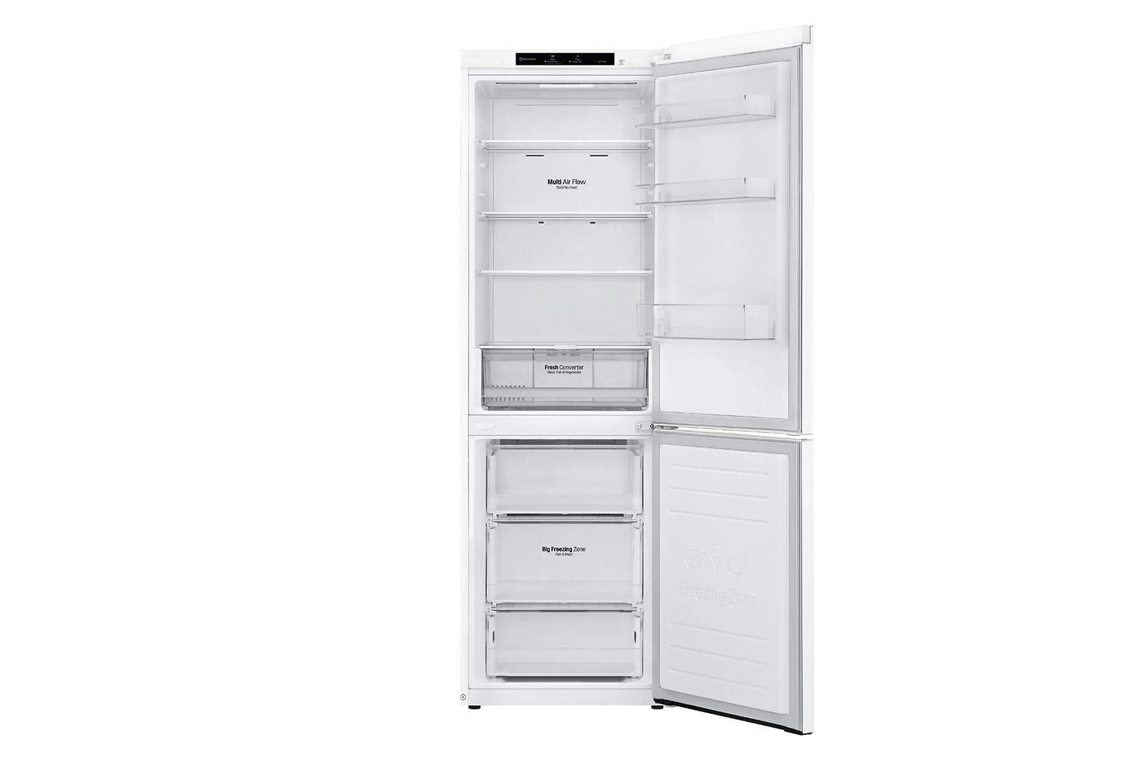 LG GBP61SWPGN 1.86M 341L Kombinerad kyl/frys(Vit) - Energiklass D, Door Cooling™och Smart Diagnosis™, GBP61SWPGN