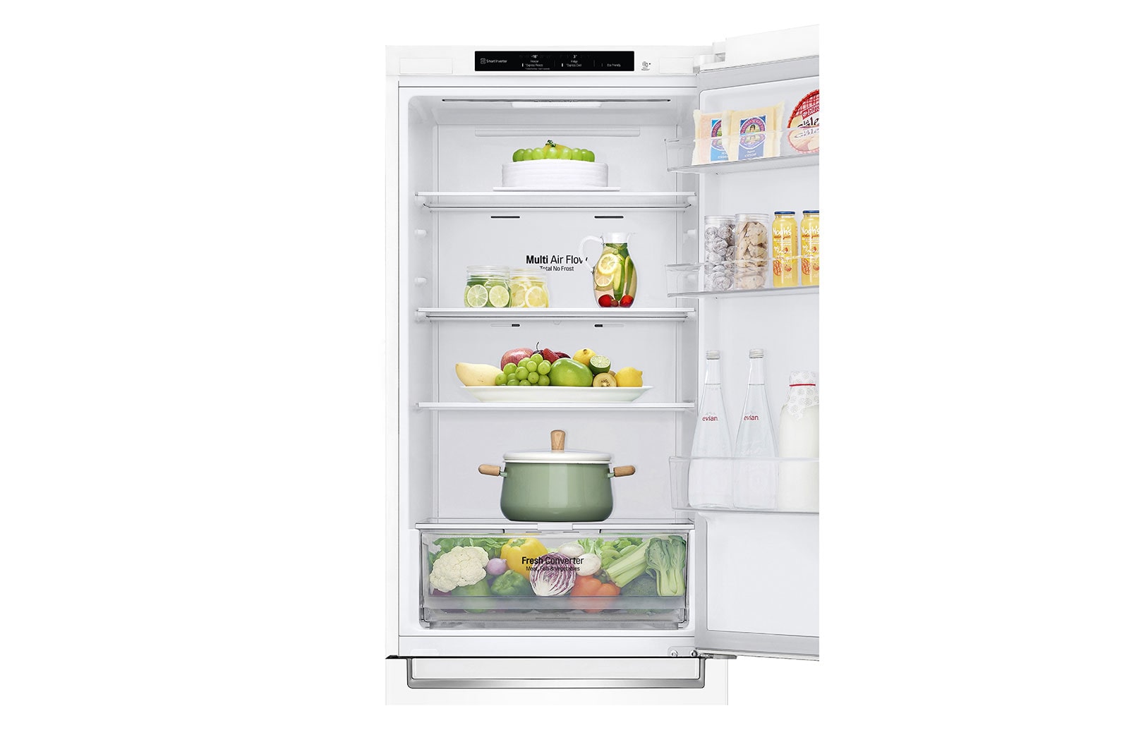 LG GBP61SWPGN 1.86M 341L Kombinerad kyl/frys(Vit) - Energiklass D, Door Cooling™och Smart Diagnosis™, GBP61SWPGN