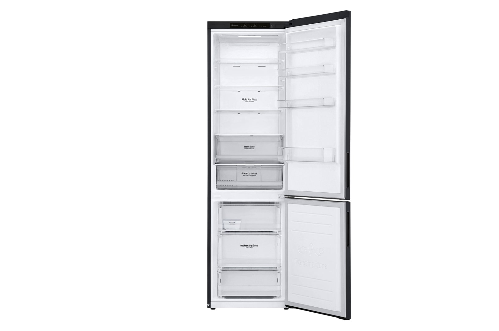 LG 2.03M 384L Kombinerad kyl/frys(Matte Black) - Energiklass A, GBP62MCNAC