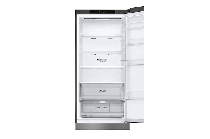 LG 2.03M 384L Kombinerad kyl/frys(Shiny Steel) - Energiklass B, Nature Fresh, Door Cooling+™ och Smart Diagnosis™, GBP62PZNBC