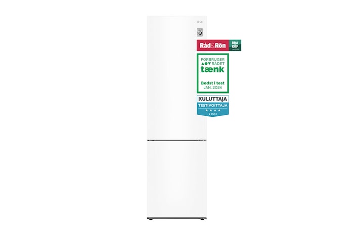 LG 2.03M 384L Kombinerad kyl/frys(White) - Energiklass A, GBP62SWNAC