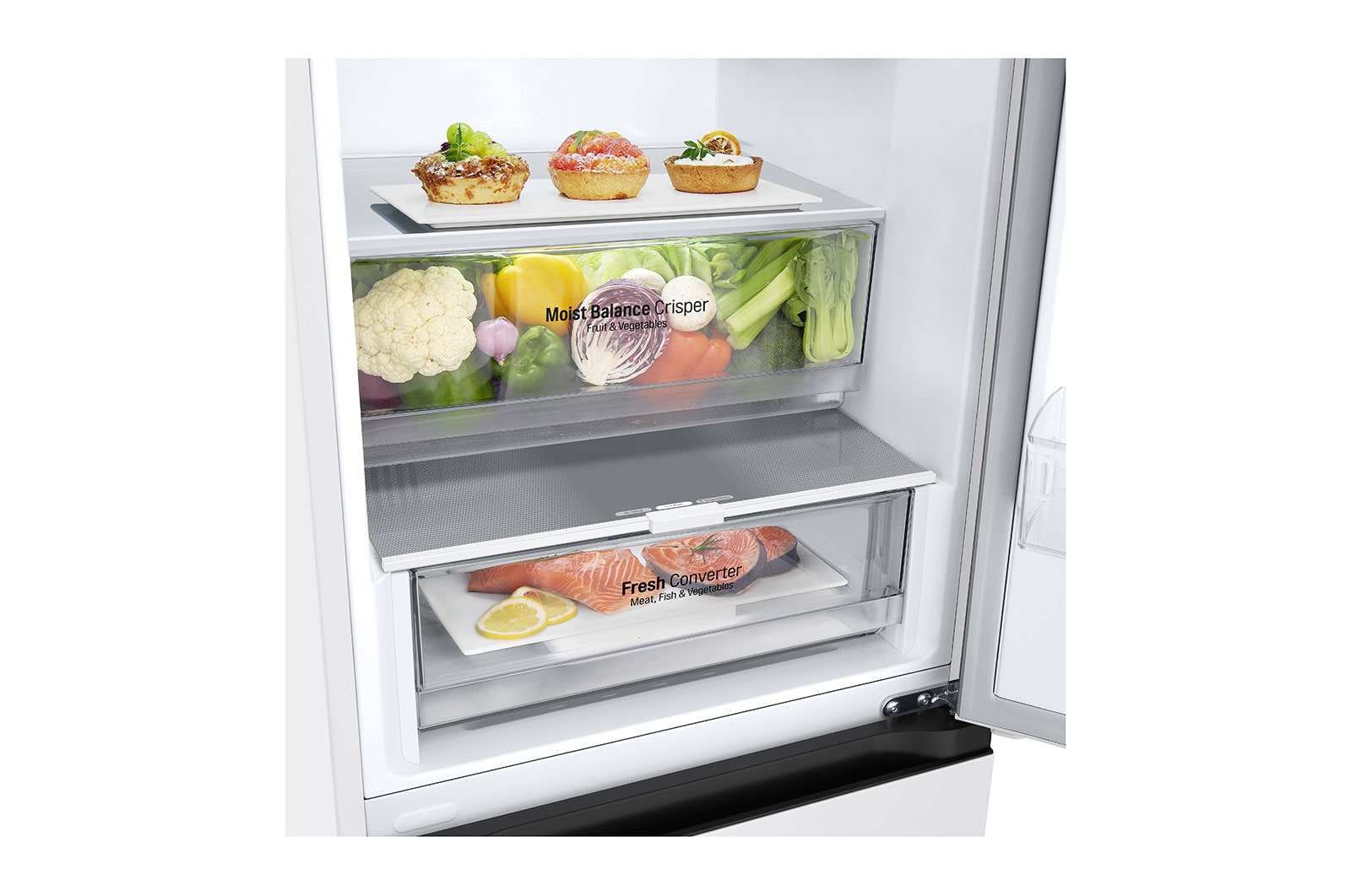 LG 1.86M 344L Kombinerad kyl/frys(Vit) - Energiklass D, GBV3100DSW