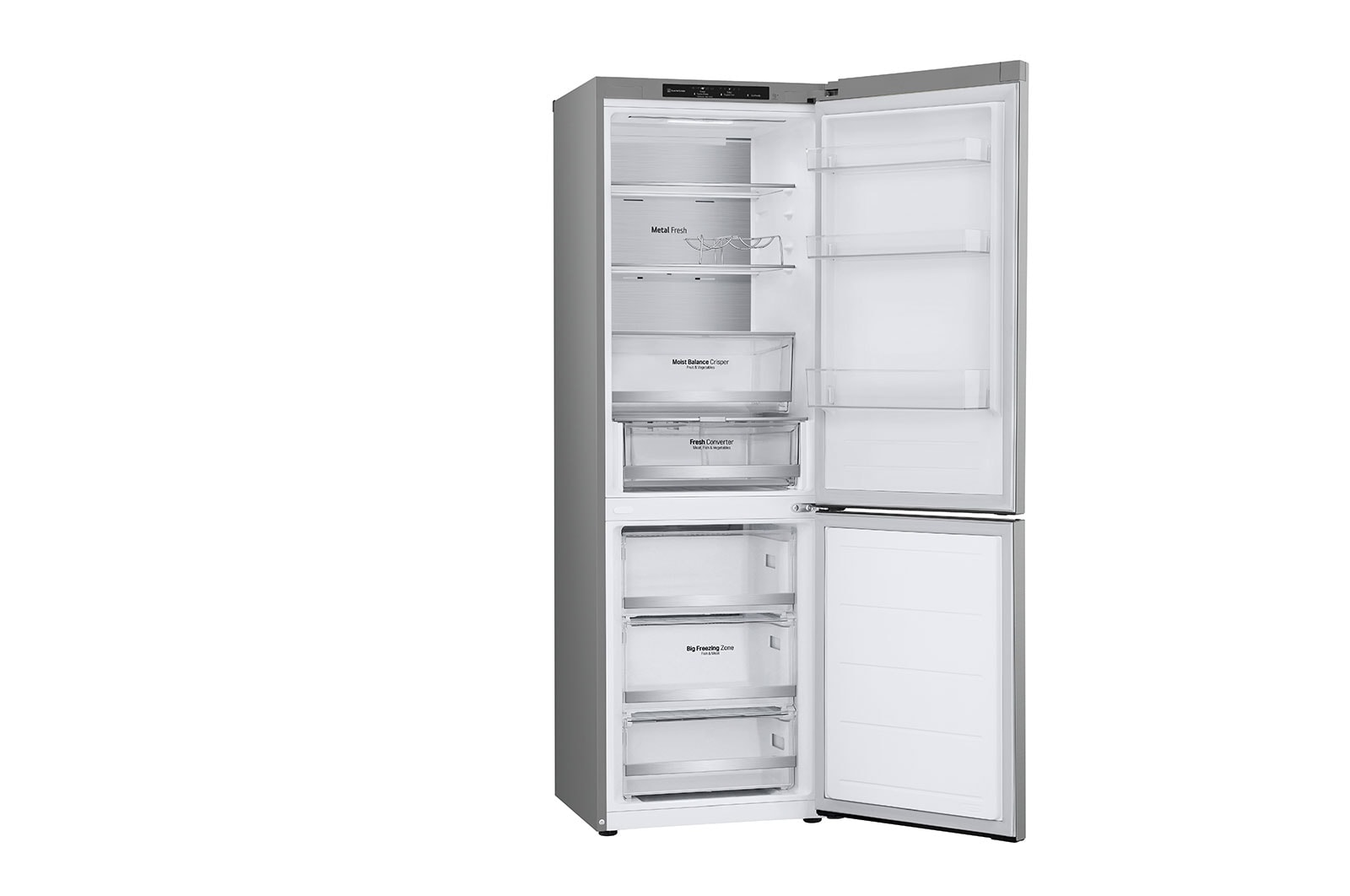 LG 1.86M 344L Kombinerad kyl/frys(Prime Silver) - Energiklass D, GBV5140DPY