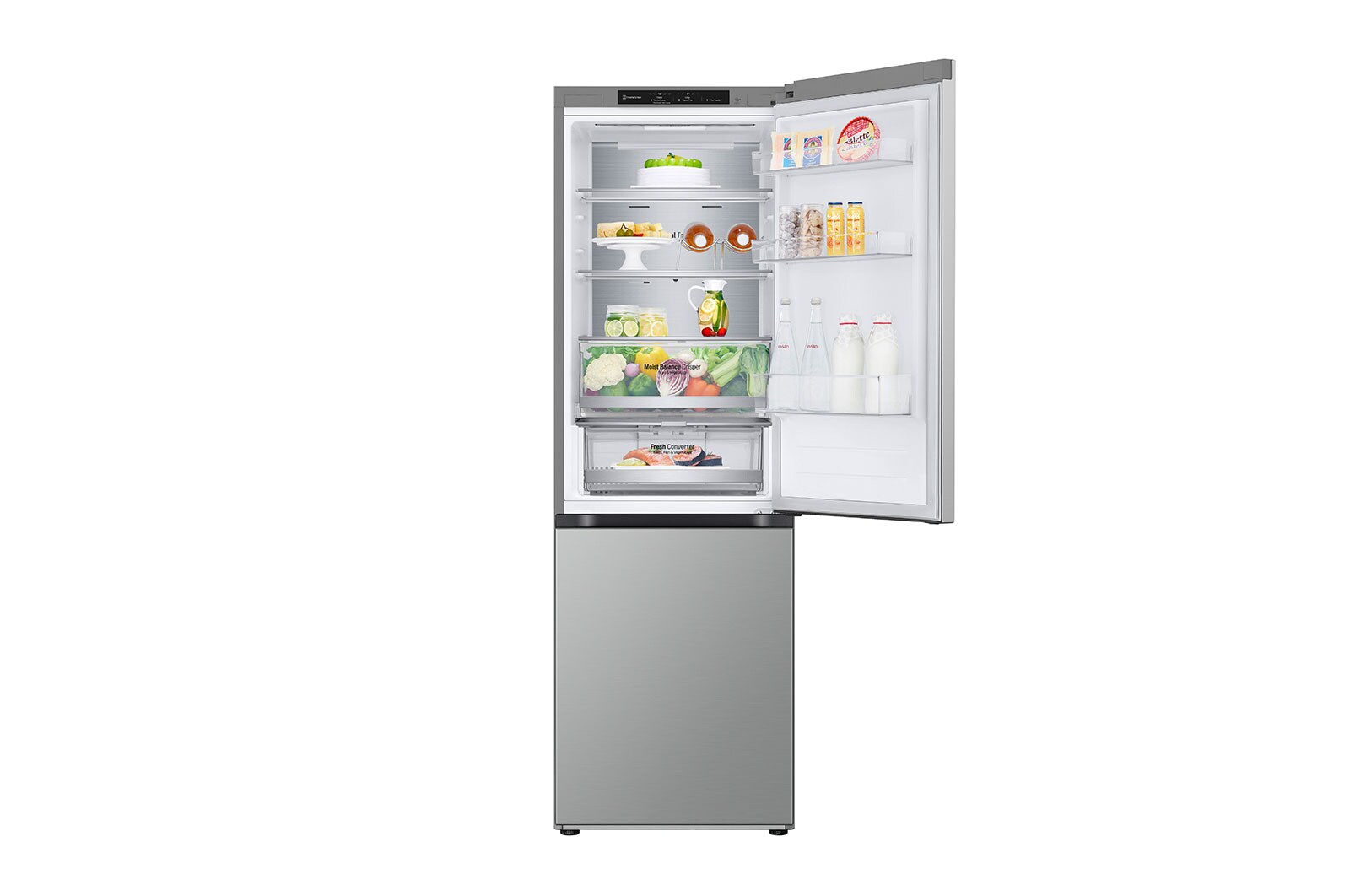 LG 1.86M 344L Kombinerad kyl/frys(Prime Silver) - Energiklass D, GBV5140DPY
