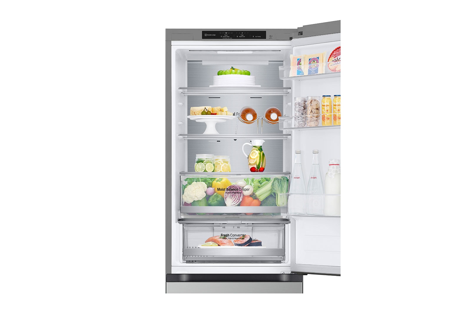 LG 1.86M 344L Kombinerad kyl/frys(Prime Silver) - Energiklass D, GBV5140DPY