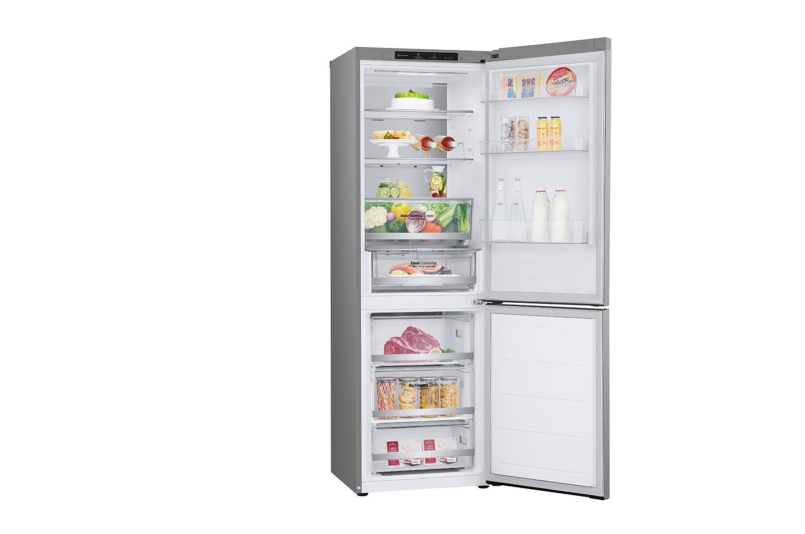 LG 1.86M 344L Kombinerad kyl/frys(Prime Silver) - Energiklass D, GBV5140DPY