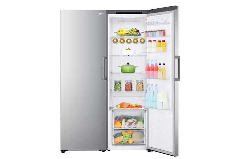 LG Fristående kyl (386L) och frys (324L)-paket (Shiny Steel), Energiklass E, GF41GL51PZ