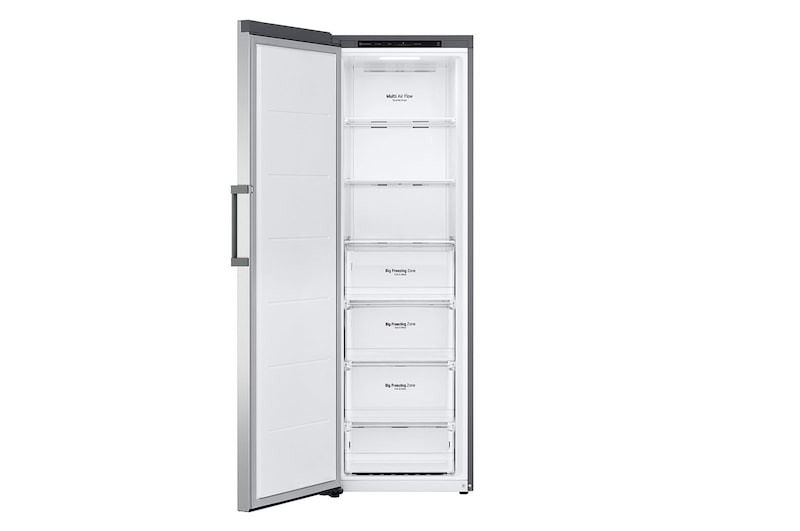 LG Fristående kyl (386L) och frys (324L)-paket (Shiny Steel), Energiklass E, GF41GL51PZ